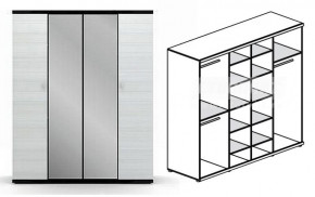 Шкаф 4-х дверный Гретта СБ-207 в Якутске - yakytsk.mebelnovo.ru | фото